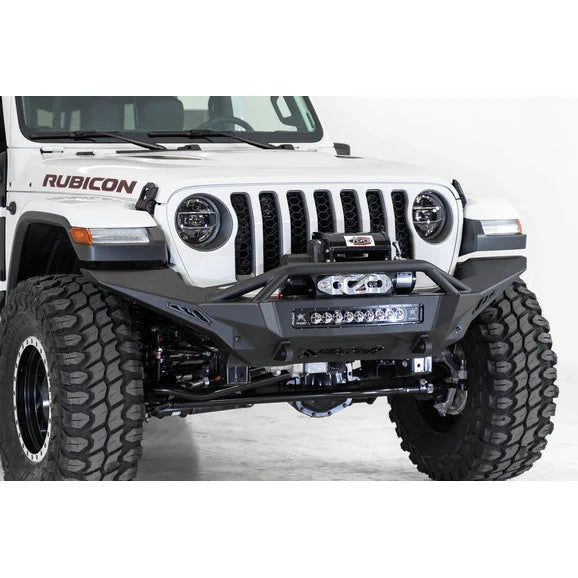 Load image into Gallery viewer, ADD Offroad Stealth Fighter Full Length Front Bumper with Hoop for 18-24 Jeep Wrangler &amp; Gladiator JT Rubicon Models
