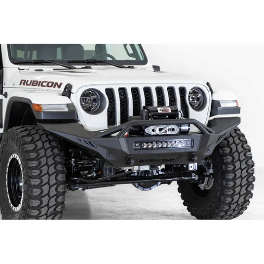 ADD Offroad Stealth Fighter Full Length Front Bumper with Hoop for 18-24 Jeep Wrangler & Gladiator JT Rubicon Models