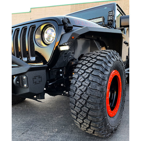 Load image into Gallery viewer, Quake LED QTE956 3&quot; DRL Fender Lights with Switchback Turn Signal for 18-24 Jeep Wrangler JL &amp; Gladiator JT
