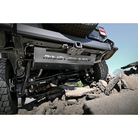 Load image into Gallery viewer, Rough Country 779 Muffler Skid Plate for 07-18 Jeep Wrangler JK
