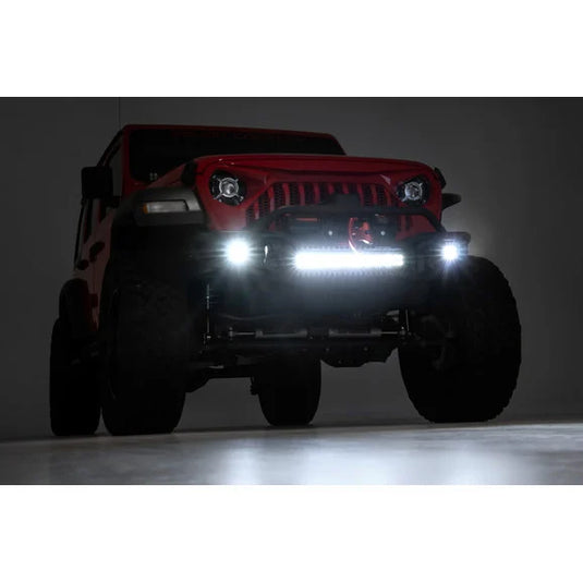 Rough Country 10647 Tubular Front Winch Bumper for 07-24 Jeep Wrangler JL, JK & Gladiator JT