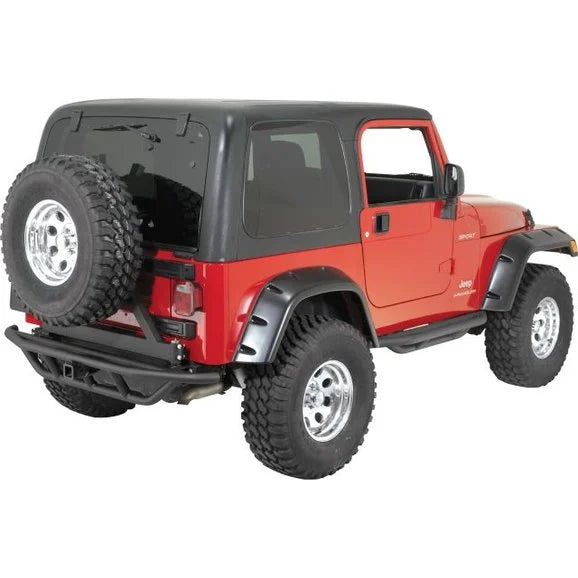 Load image into Gallery viewer, Quadratec QRC Rear Bumper with Tire Carrier for 87-06 Jeep Wrangler YJ, TJ &amp; Unlimited
