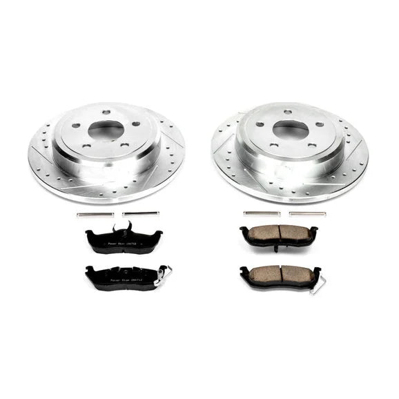 Power Stop K2221 Rear Z23 Evolution Sport Performance 1-Click Brake Kit for 05-10 Jeep Commander XK & Grand Cherokee WK