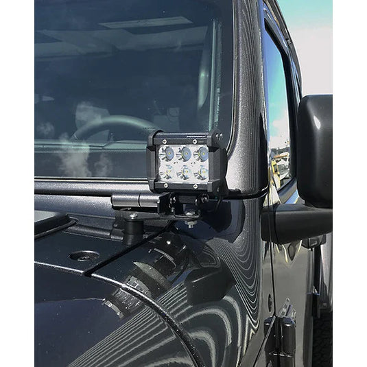 American Trail Products 36180002 A-Pillar Light Mount Bracket Pair for 18-21 Jeep Wrangler JL