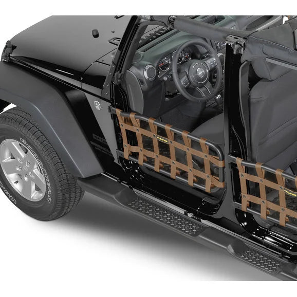 Load image into Gallery viewer, Dirtydog 4X4 Olympic Front Tube Door Netting for 07-18 Jeep Wrangler JK
