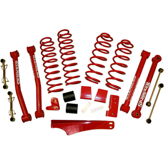 Skyjacker 2.5" Standard Lift Kit with Lower Arms in Classic Red for 07-18 Jeep Wrangler Unlimited JK 4 Door