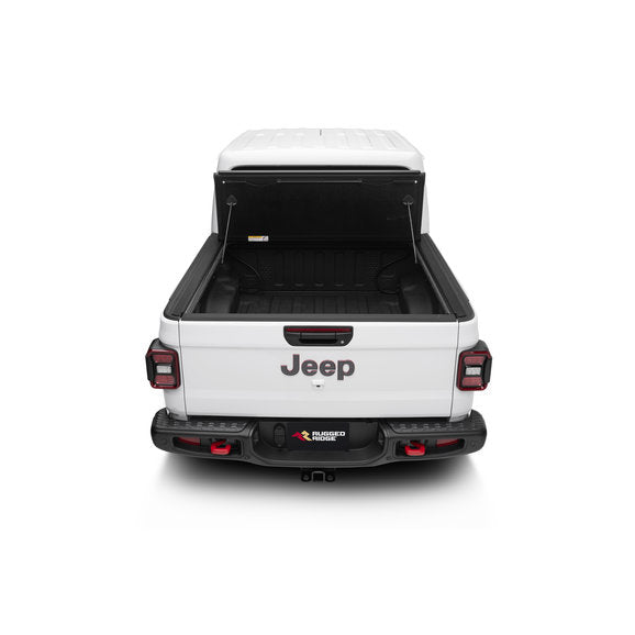 Load image into Gallery viewer, Rugged Ridge 13550.24 Armis Hard Folding Bed Cover with LINE-X for 20-21 Jeep Gladiator JT
