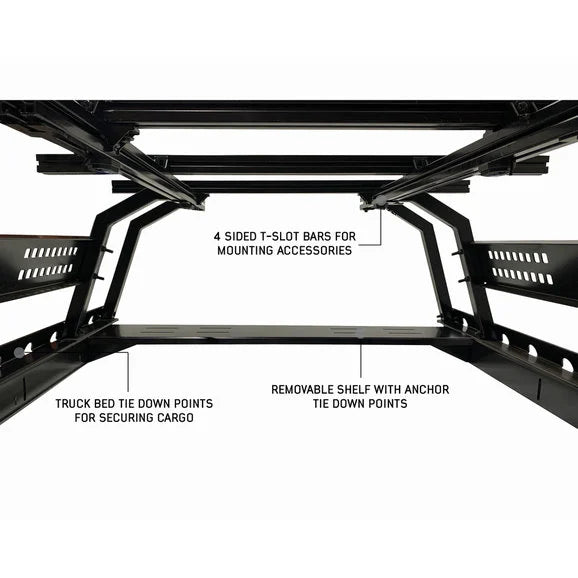 Load image into Gallery viewer, Overland Vehicle Systems 22030101 Discovery Rack Mid Size Truck Bed System for 20-24 Jeep Gladiator JT
