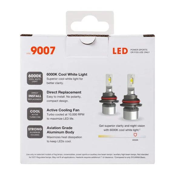 Load image into Gallery viewer, Sylvania 9007SL.BX2 #9007 LED Fog &amp; Powersports Bulb 2 Pack
