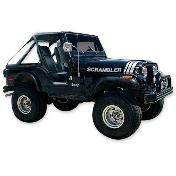 Load image into Gallery viewer, Phoenix Graphix Scrambler Vinyl Hood Graphics Kit for 70-95 Jeep CJ &amp; Wrangler Vehicles
