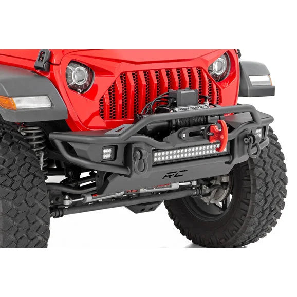 Load image into Gallery viewer, Rough Country 10647 Tubular Front Winch Bumper for 07-24 Jeep Wrangler JL, JK &amp; Gladiator JT
