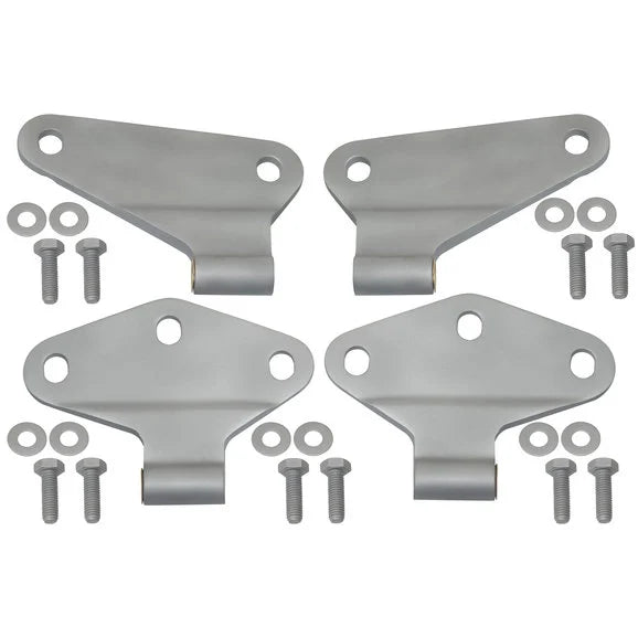 Kentrol 40580 Stainless Steel Body Hinge Set in Paintable Finish for 07-18 Jeep Wrangler JK 2 Door