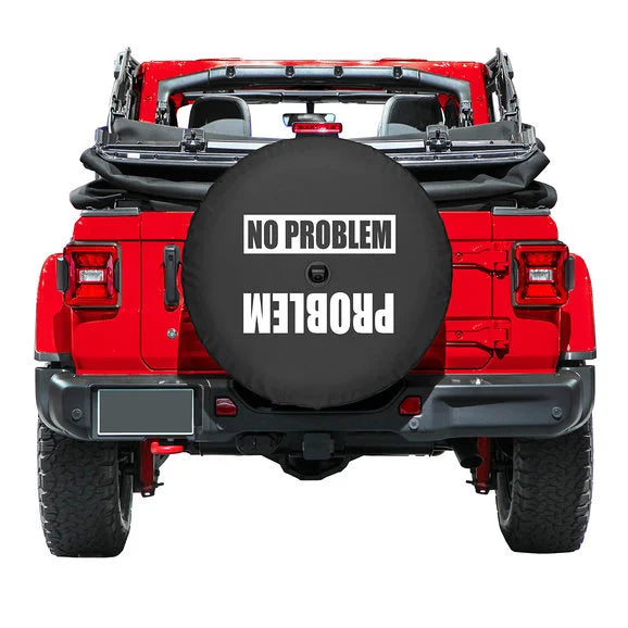 Boomerang Enterprises Problem No Problem Logo Tire Cover for 18-20 Jeep Wrangler JL