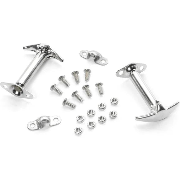 Load image into Gallery viewer, Crown Automotive RT34011 Stainless Steel Hood Latch Set for 42-95 Jeep CJ &amp; Wrangler YJ
