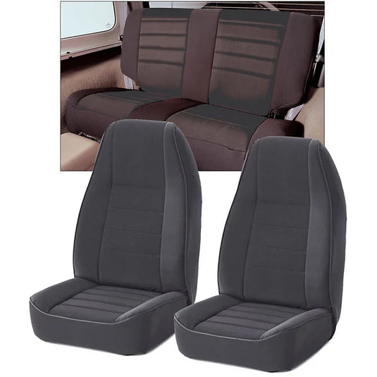 Rugged Ridge Neoprene Custom-Fit Seat Covers Combo for 76-90 Jeep CJ5, CJ7, CJ8 Scrambler & Wrangler YJ