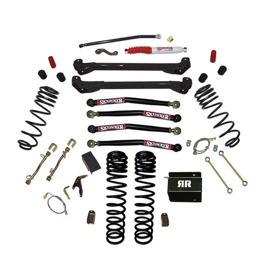 Skyjacker 4in Dual Rate Long Travel Long Arm Lift Kit for 97-06 Jeep Wrangler TJ