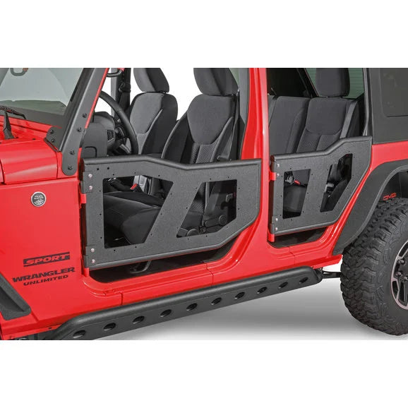 Load image into Gallery viewer, DV8 Offroad RDSTTB-01 Plated Rock Doors for 07-18 Jeep Wrangler Unlimited JK
