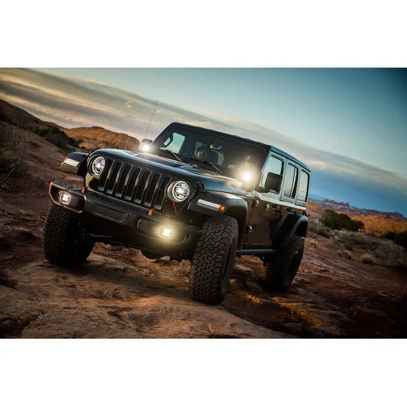 Load image into Gallery viewer, Baja Designs Squadron-R SAE Rubicon LED Fog Pocket Light Kit for 18-24 Jeep Wrangler JL &amp; Gladiator JT with Factory Steel Bumper
