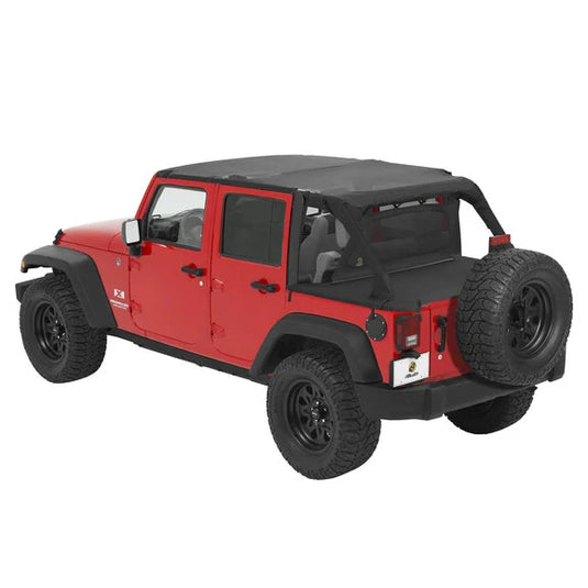 Bestop Duster & Windjammer in Black Diamond with Mesh Safari Bikini for 07-09 Jeep Wrangler Unlimited JK 4 Door