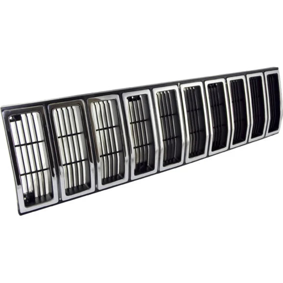 Crown Automotive 55002229 Grill Panel in Chrome/ Black for 84-87 Jeep Cherokee XJ