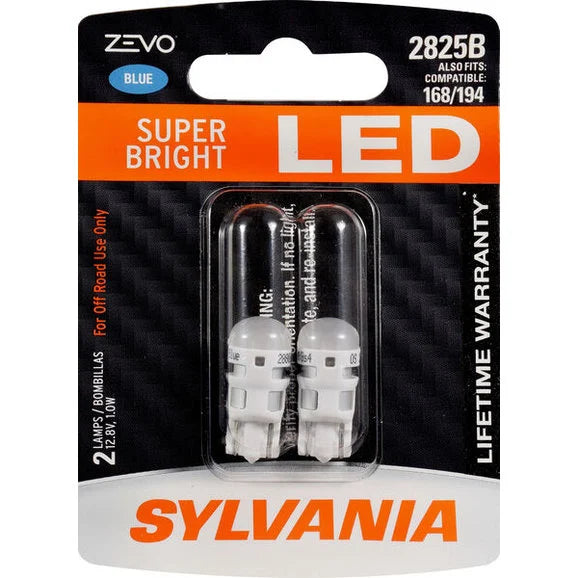 Sylvania 2825BLED.BP2 #2858B Blue Zevo LED Mini Bulb 2 Pack