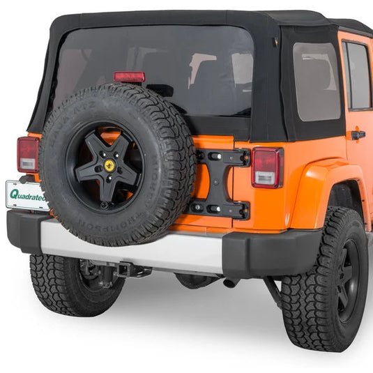 Teraflex 4838100 Alpha HD Hinged Spare Tire Carrier for 07-18 Jeep Wrangler JK