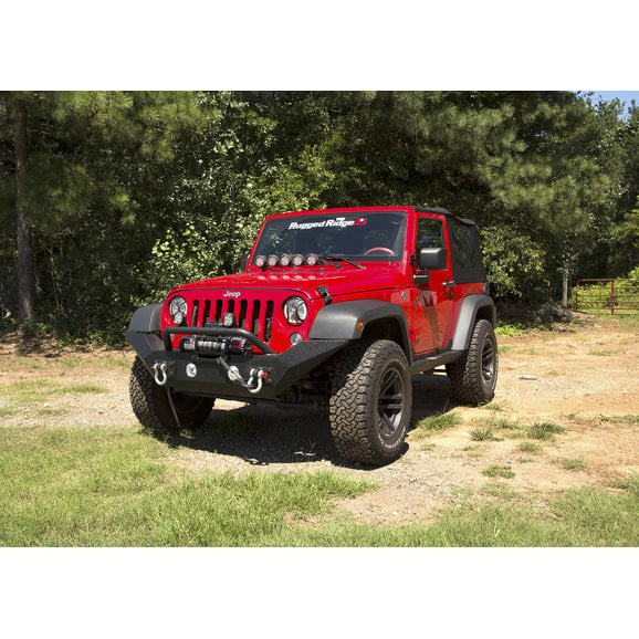 Load image into Gallery viewer, Rugged Ridge Spartan Front Bumper with High Clearance Ends &amp; Overrider for 07-18 Jeep Wrangler JK
