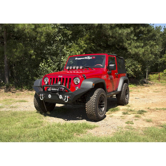 Rugged Ridge Spartan Front Bumper with High Clearance Ends & Overrider for 07-18 Jeep Wrangler JK