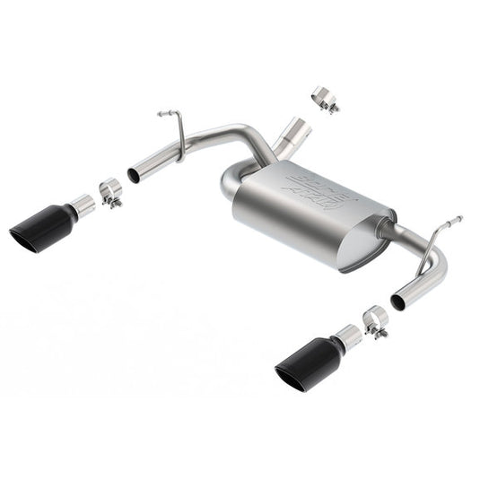 Borla Stainless Steel Axle Back Exhaust Kit for 12-18 Jeep Wrangler JK with 3.6L Engine