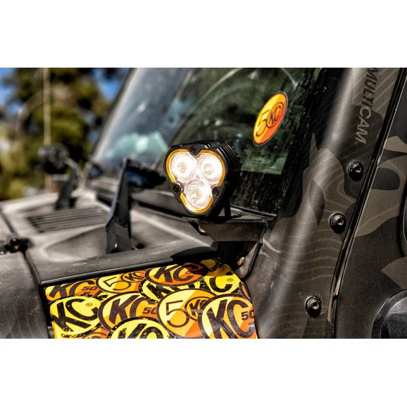 Load image into Gallery viewer, KC HiLiTES Flex Era 3 LED Light System with Pillar Mounts for 07-24 Jeep Wrangler JK, JL &amp; Gladiator JT
