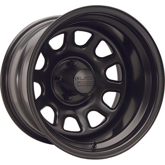 Black Rock Series 942 Type D Steel Wheel in Matte Black for Jeep Vehicles with 5x4.5 Bolt Pattern