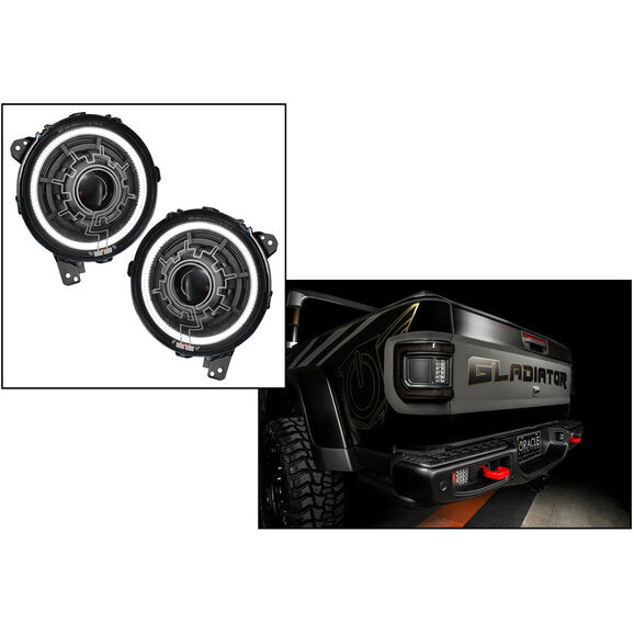 Load image into Gallery viewer, Oracle Lighting Oculus 9&quot; Bi-LED Projector Headlights for 18-24 Jeep Wrangler JL &amp; 20-24 Gladiator JT
