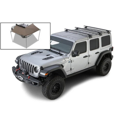 Rhino-Rack Vortex 3-Bar Backbone Roof Rack for 18-24 Jeep Wrangler JL Unlimited with Hardtop