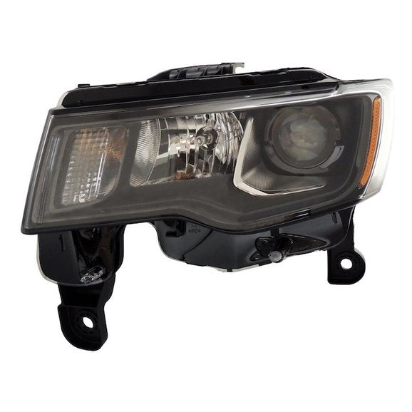 Crown Automotive Halogen Headlight Assembly with Dark Bezels for 16-21 Jeep Grand Cherokee WK