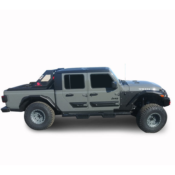 Load image into Gallery viewer, Black Horse Off Road Impact Heavy Duty Drop Side Steps in Black for 20-24 Jeep Gladiator JT
