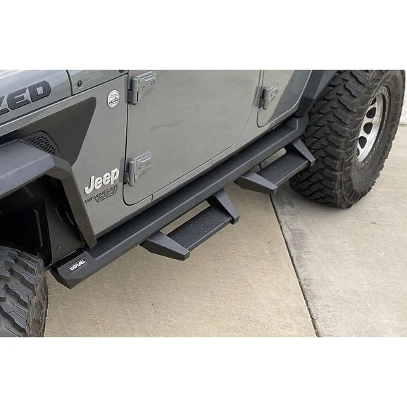 Load image into Gallery viewer, Rival 4x4 2D.2708.1 Detachable Drop Steps for RIVAL Side Rock Rails for 18-24 Jeep Wrangler JL Unlimited 4-Door with RIVAL Side Rock Rails
