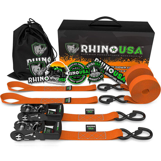 Rhino USA 1.6" x 8' Heavy Duty Ratchet Tie-Down