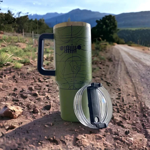 Load image into Gallery viewer, Jeep Merchandise Jeep Topography Handle Mug- 40oz
