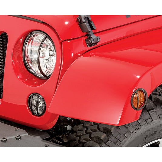 Rampage Products Front Euro Light Guards for 07-18 Jeep Wrangler JK