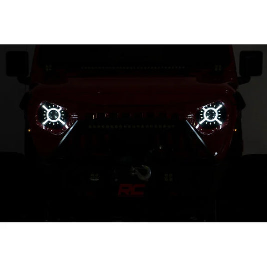 Rough Country RCH5100 9 Inch LED Projector Headlights for 18-24 Jeep Wrangler JL & 20-24 Gladiator JT