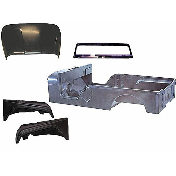 OMIX 12001.14 Steel Body Tub Kit for 55-68 Jeep CJ-6