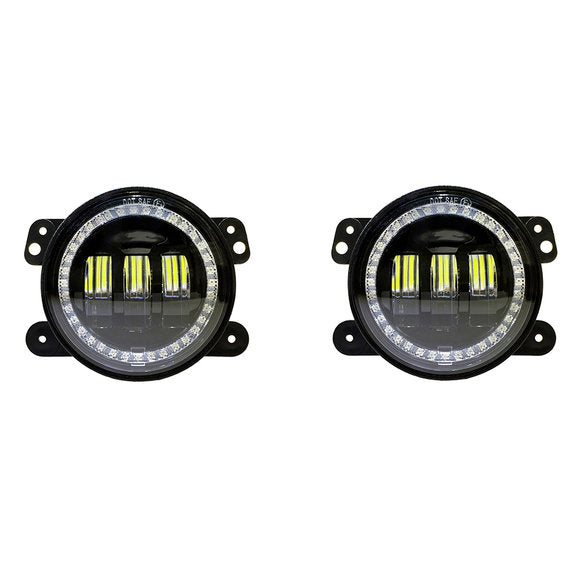 Load image into Gallery viewer, Quake LED QTE905 Tempest Halo RGB 4&quot; LED Fog Lights for 07-18 Jeep Wrangler JK
