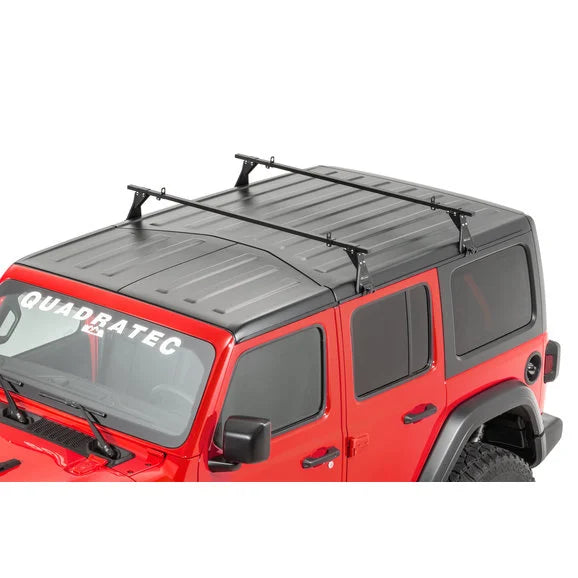 Quadratec Hardtop Drip Rail Mount Cross Bar Rack for 07-24 Jeep Wrangler JL & JK Unlimited with Factory Hardtop