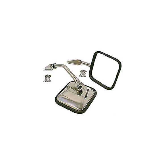 Rugged Ridge 11005.01 Side Mirror Pair in Stainless for 55-86 Jeep CJ-5, CJ-6, CJ-7 & CJ-8 Scrambler