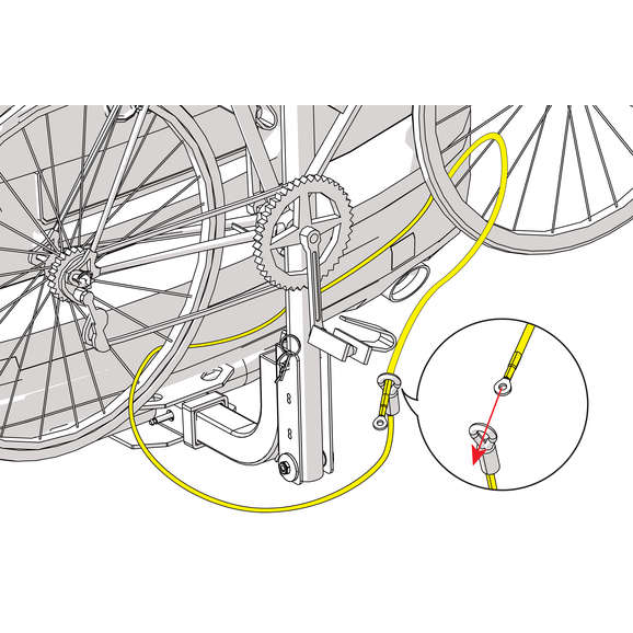 Load image into Gallery viewer, Quadratec Locking Bicycle Cable with Hitch Pin for Quadratec Bike Racks
