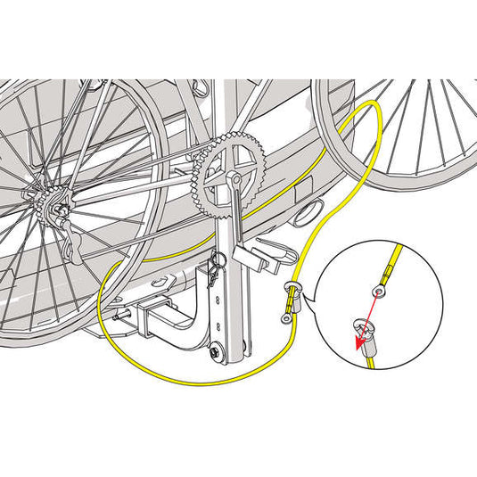 Quadratec Locking Bicycle Cable with Hitch Pin for Quadratec Bike Racks