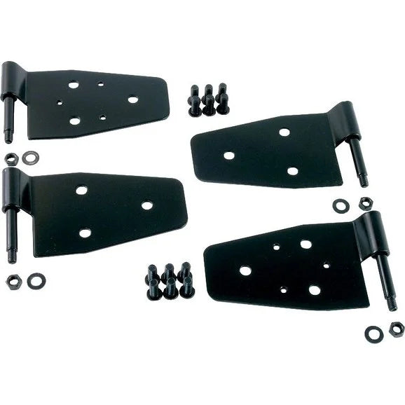 Rugged Ridge 11202.01 Door Hinge Kit in Black for 97-06 Jeep Wrangler TJ & Unlimited