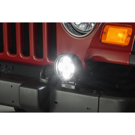 Quadratec Hi Performance 4" Round LED Light Kit for 97-06 Jeep Wrangler TJ & Unlimited