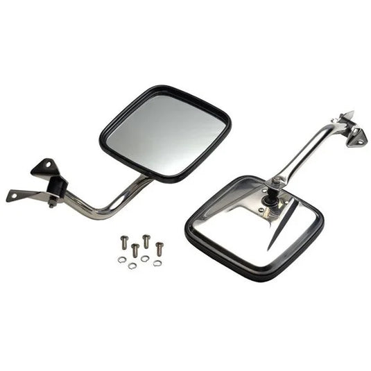 Kentrol 30445 Polished Stainless Steel Mirror Kit for 87-95 Jeep Wrangler YJ