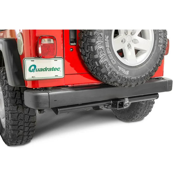 Load image into Gallery viewer, Quadratec 4 Bike Folding Bike Rack &amp; 2&quot; Receiver Hitch Kit for 97-06 Jeep Wrangler TJ &amp; Unlimited
